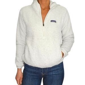 Patagonia Cozy Fuzzy Pullover Quarter Zip Hoodie X Small White